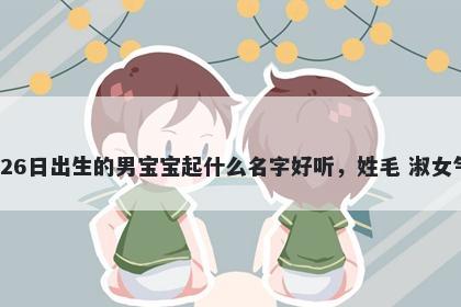 2026年-02月-26日出生的男宝宝起什么名字好听,姓毛 淑女气质的名字推荐