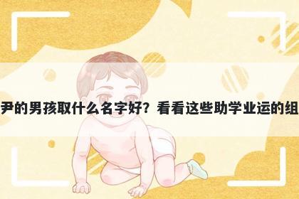 姓尹的男孩取什么名字好?看看这些助学业运的组合