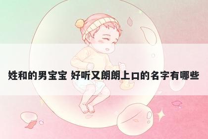 姓和的男宝宝 好听又朗朗上口的名字有哪些