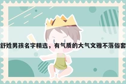 舒姓男孩名字精选，有气质的大气文雅不落俗套