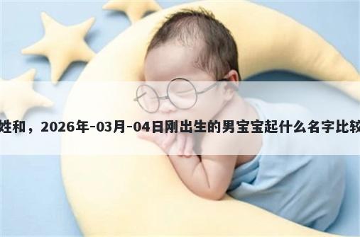 我姓和,2026年-03月-04日刚出生的男宝宝起什么名字比较好