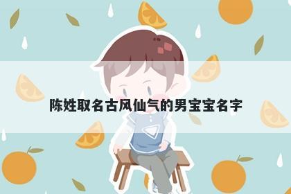 陈姓取名古风仙气的男宝宝名字