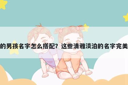 姓章的男孩名字怎么搭配？这些清雅淡泊的名字完美契合