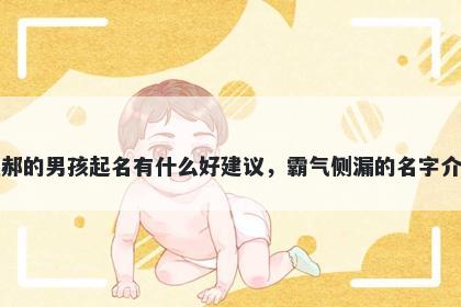 姓郝的男孩起名有什么好建议,霸气侧漏的名字介绍