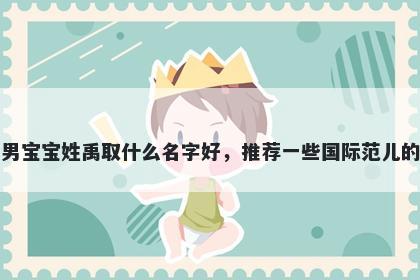 刚出生的男宝宝姓禹取什么名字好,推荐一些国际范儿的男孩名字