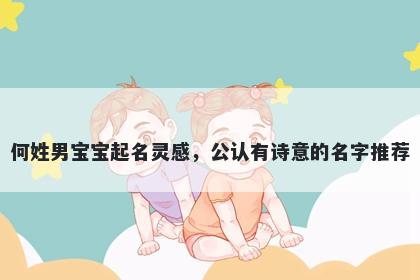 何姓男宝宝起名灵感,公认有诗意的名字推荐