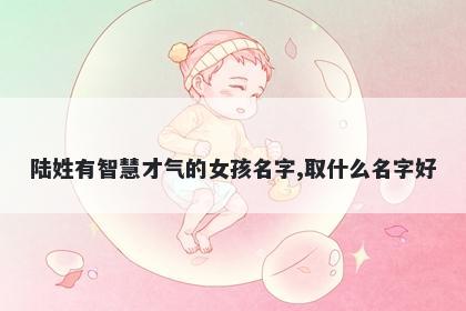陆姓有智慧才气的女孩名字,取什么名字好