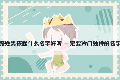 路姓男孩起什么名字好听 一定要冷门独特的名字
