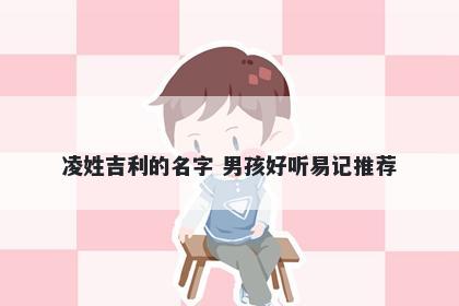 凌姓吉利的名字 男孩好听易记推荐