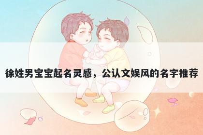 徐姓男宝宝起名灵感,公认文娱风的名字推荐