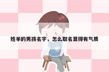 姓羊的男孩名字,怎么取名显得有气质