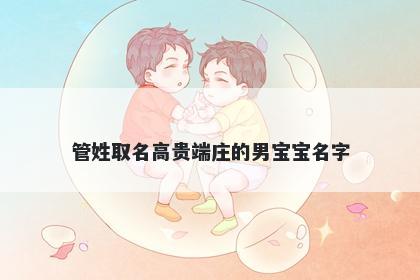 管姓取名高贵端庄的男宝宝名字
