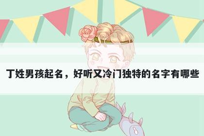 丁姓男孩起名，好听又冷门独特的名字有哪些