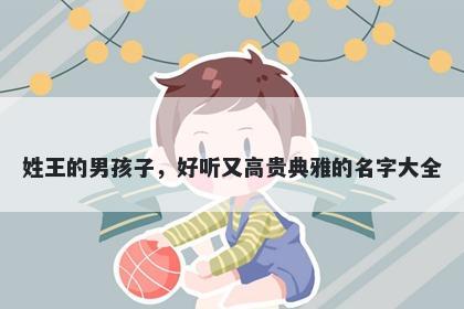 姓王的男孩子，好听又高贵典雅的名字大全