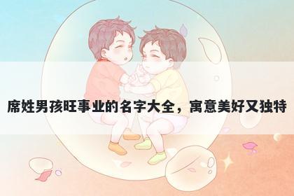 席姓男孩旺事业的名字大全，寓意美好又独特