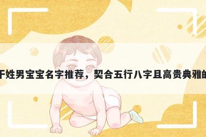 干姓男宝宝名字推荐，契合五行八字且高贵典雅的