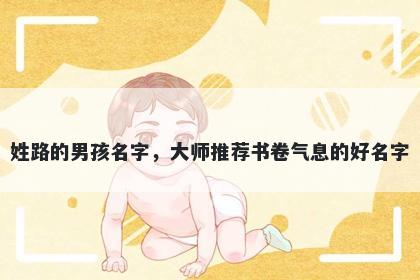 姓路的男孩名字，大师推荐书卷气息的好名字