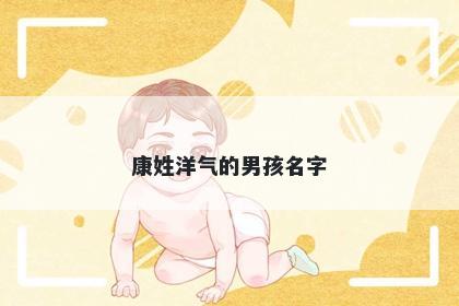 康姓洋气的男孩名字