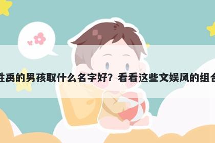 姓禹的男孩取什么名字好？看看这些文娱风的组合
