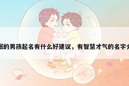 姓张的男孩起名有什么好建议，有智慧才气的名字介绍