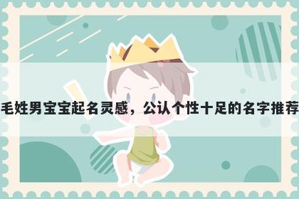 毛姓男宝宝起名灵感，公认个性十足的名字推荐