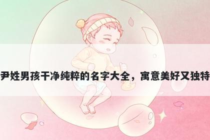 尹姓男孩干净纯粹的名字大全，寓意美好又独特