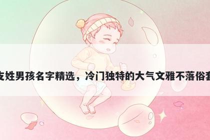 支姓男孩名字精选，冷门独特的大气文雅不落俗套