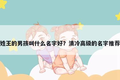 姓王的男孩叫什么名字好？清冷高级的名字推荐