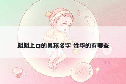 朗朗上口的男孩名字 姓华的有哪些