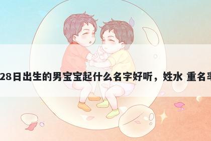 2026年-03月-28日出生的男宝宝起什么名字好听，姓水 重名率低的名字推荐