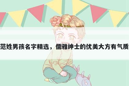 范姓男孩名字精选，儒雅绅士的优美大方有气质