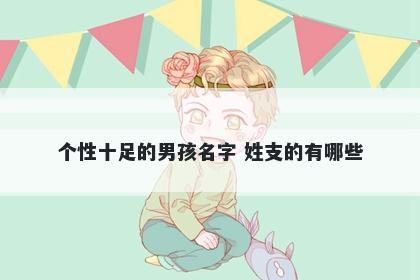 个性十足的男孩名字 姓支的有哪些