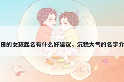 姓田的女孩起名有什么好建议，沉稳大气的名字介绍