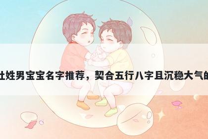 杜姓男宝宝名字推荐，契合五行八字且沉稳大气的