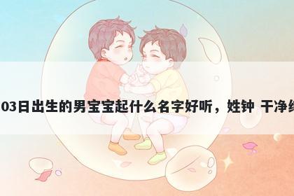 2026年-04月-03日出生的男宝宝起什么名字好听，姓钟 干净纯粹的名字推荐