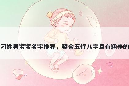 刁姓男宝宝名字推荐，契合五行八字且有涵养的