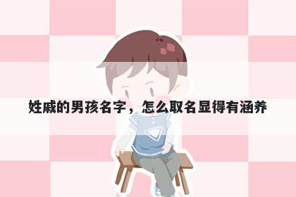 姓戚的男孩名字，怎么取名显得有涵养