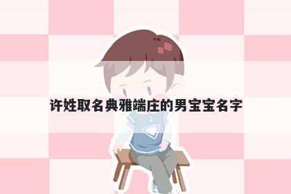 许姓取名典雅端庄的男宝宝名字