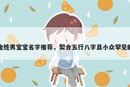 金姓男宝宝名字推荐，契合五行八字且小众罕见的