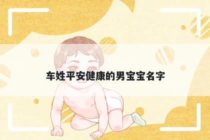 车姓平安健康的男宝宝名字