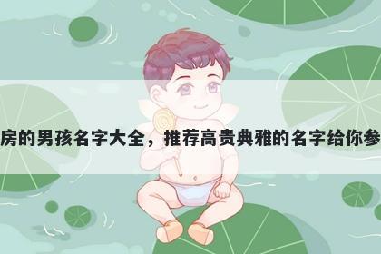 姓房的男孩名字大全，推荐高贵典雅的名字给你参考