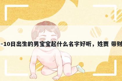 2026年-04月-10日出生的男宝宝起什么名字好听，姓贾 带财运的名字推荐