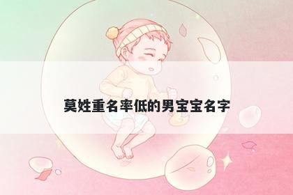 莫姓重名率低的男宝宝名字