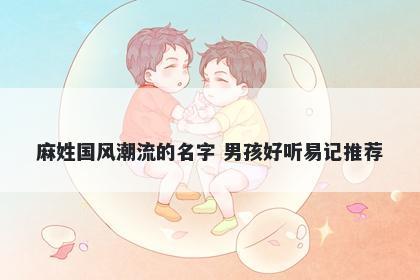 麻姓国风潮流的名字 男孩好听易记推荐