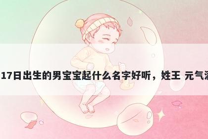 2026年-04月-17日出生的男宝宝起什么名字好听，姓王 元气满满的名字推荐