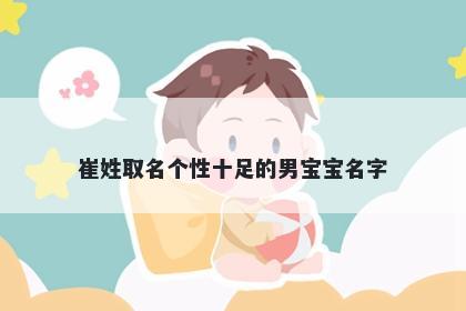 崔姓取名个性十足的男宝宝名字