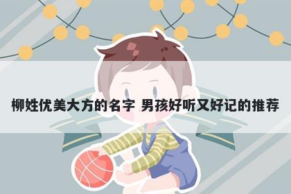 柳姓优美大方的名字 男孩好听又好记的推荐