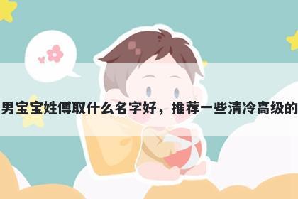 刚出生的男宝宝姓傅取什么名字好，推荐一些清冷高级的男孩名字