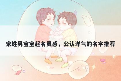 宋姓男宝宝起名灵感，公认洋气的名字推荐