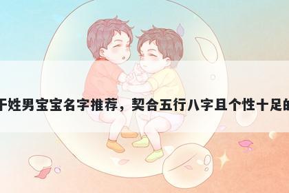 干姓男宝宝名字推荐，契合五行八字且个性十足的